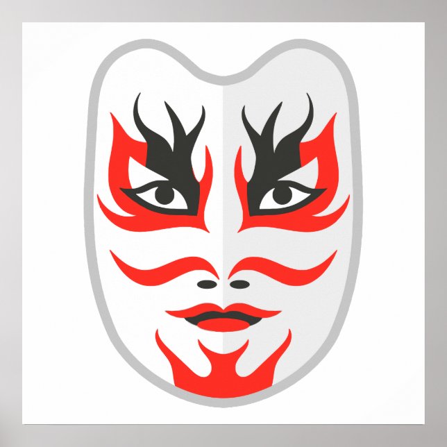 Póster Máscara japonesa (Frente)