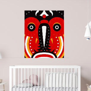 Póster Máscara tribal de Teke