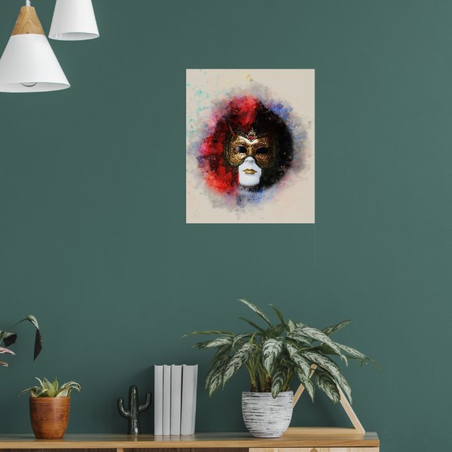 Póster máscara veneciana de carnaval (Salón 1)