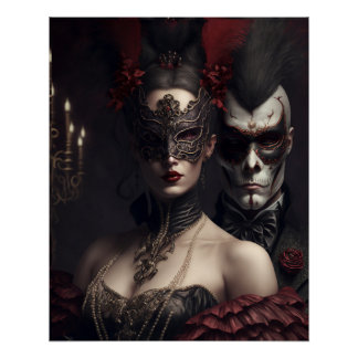 Póster Mascarada de bolas.
