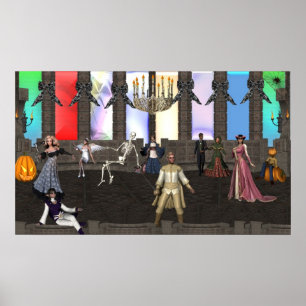 Póster Mascarada de Halloween