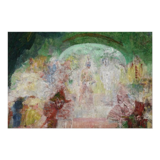 Póster Mascarada de James Ensor (1889) (Anverso)