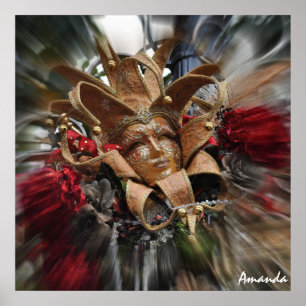 Póster Mascarada de oro