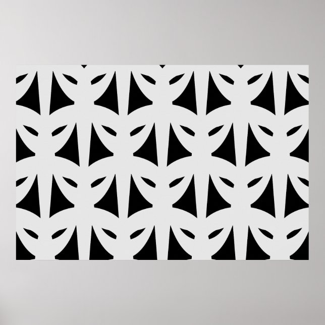 Póster Mascarada en negro y plata (Frente)