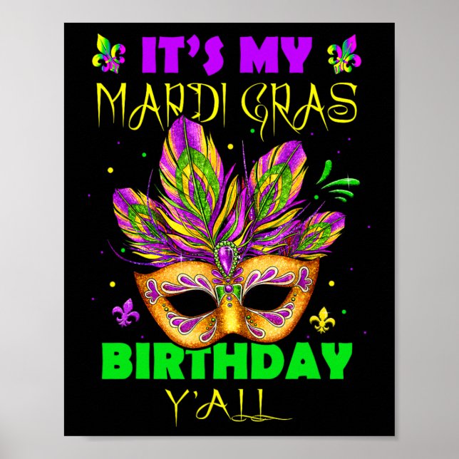 Póster Mascarada Regalo de cumpleaños Desfile de disfrace (Frente)