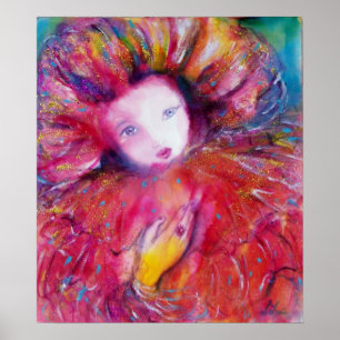 PÓSTER MASCARADA VENECIANA /MASK EN ROJO