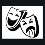 Póster Máscaras de humor y tragedia<br><div class="desc">Máscaras de humor y tragedia</div>