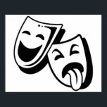 Póster Máscaras de humor y tragedia<br><div class="desc">Máscaras de humor y tragedia</div>