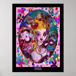 PÓSTER MÁSCARAS DE MÁSCARA VENECIANA DE SAN VALENTÍN