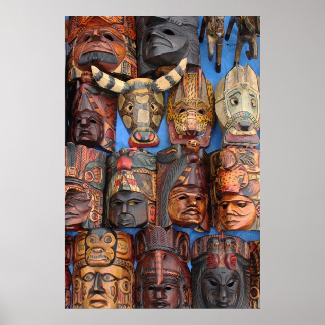 Póster Máscaras, Guatemala (Frente)