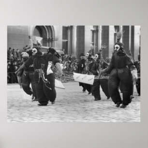 Póster Máscaras Parade, Philadelphia, 1909