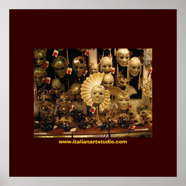 Póster Máscaras venecianas (Frente)