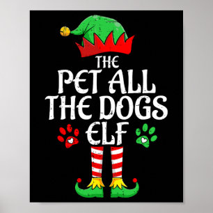 Póster Mascota All The Dogs Elf Xmas Matching Navidades F