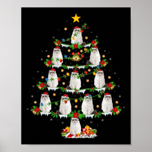 Póster Mascota Animal Xmas ilumina a Navidades gatos de S