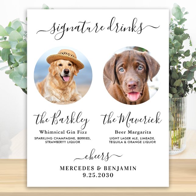 Póster Mascota Boda de perro firma bebe Personalizado bar (Subido por el creador)