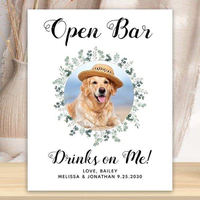 Póster Mascota Boda de perro Personalizado de bar abierto (Subido por el creador)