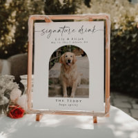 Mascota de arca Foto firma bebida Boda Rótulo de b