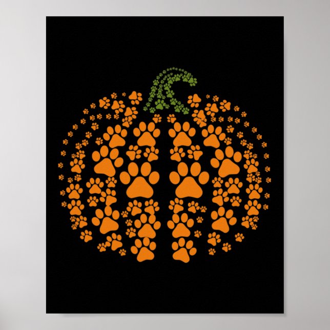 Póster Mascota de calabazas de la fiesta de Acción de Gra (Frente)