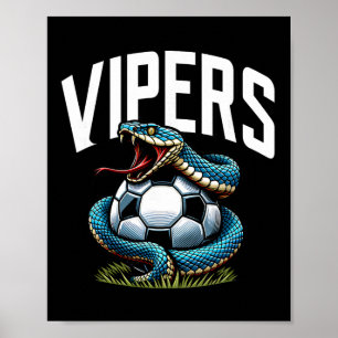 Póster Mascota de fútbol Vipers para jugadores y equipos 