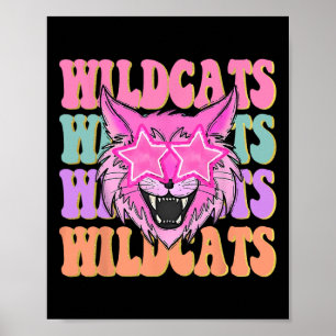 Póster Mascota de la escuela Wildcats