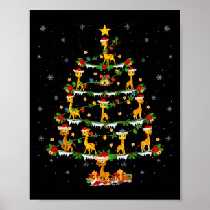 Póster Mascota de navidad animal alumbra a Navidades de S