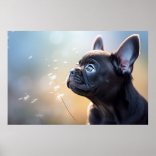 Póster Mascota de perro Bulldog francés animal tranquilid