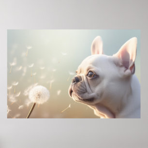 Póster Mascota de perro Bulldog francés animal tranquilid