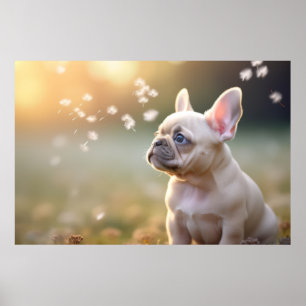 Póster Mascota de perro Bulldog francés animal tranquilid
