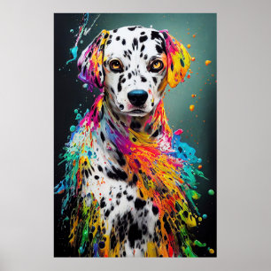 Póster Mascota de perro de Dalmacia Compañero animal ador