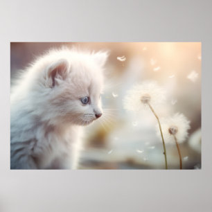 Póster Mascota de pieles de gato animal Tranquilo