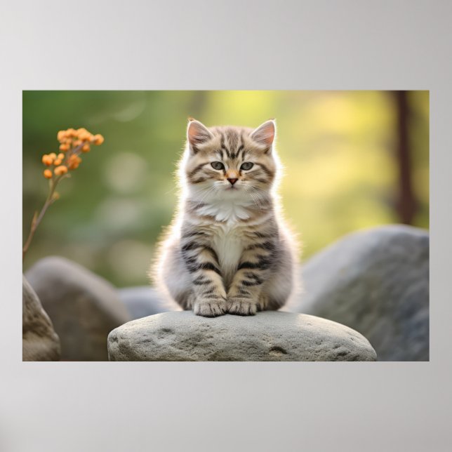 Póster Mascota de pieles de gato animal Tranquilo (Frente)