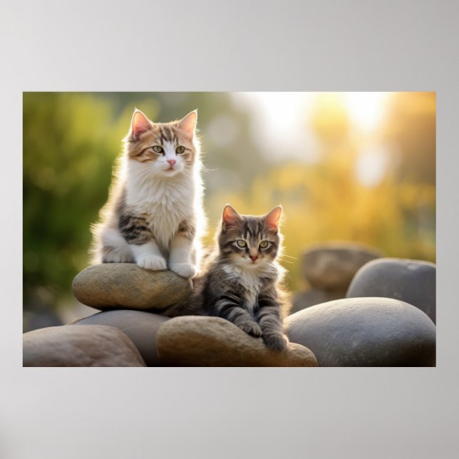 Póster Mascota de pieles de gato animal Tranquilo (Frente)