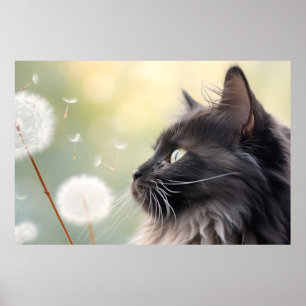 Póster Mascota de pieles de gato animal Tranquilo