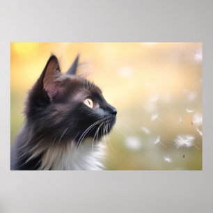 Póster Mascota de pieles de gato animal Tranquilo