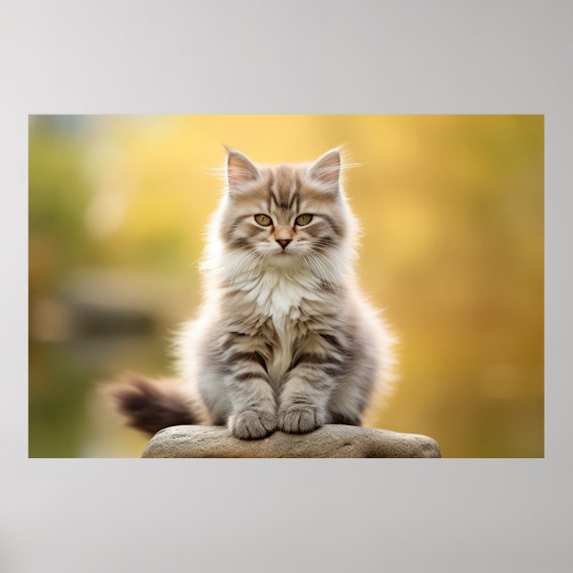 Póster Mascota de pieles de gato animal Tranquilo (Frente)