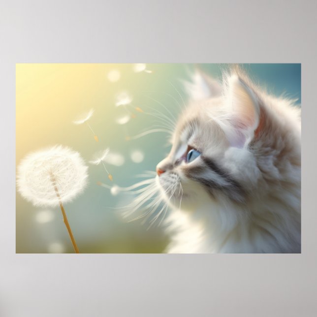 Póster Mascota de pieles de gato animal Tranquilo (Frente)