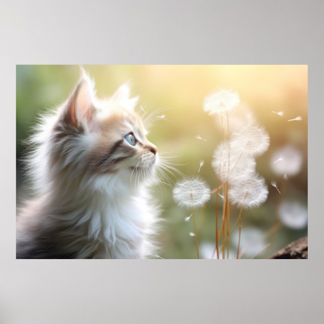 Póster Mascota de pieles de gato animal Tranquilo (Frente)