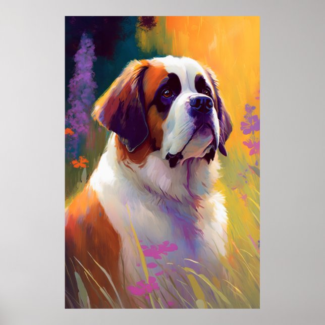 Póster Mascota de pintura de retratos de animales de perr (Frente)