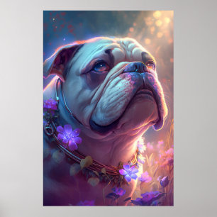 Póster Mascota de pintura de retratos de animales en Bull
