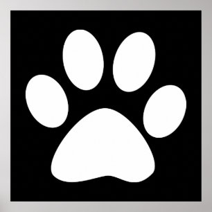 Póster mascota paw