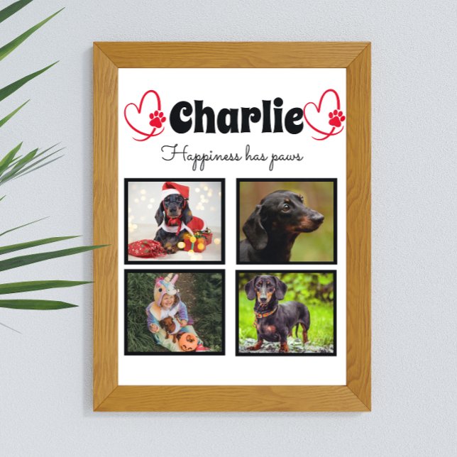 Póster mascota personalizado amante del perro 4 collage d (Subido por el creador)
