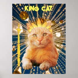 Póster Mascotas de Poster de King Cat divertidos y ganad