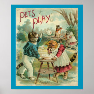 Póster Mascotas en el juego
