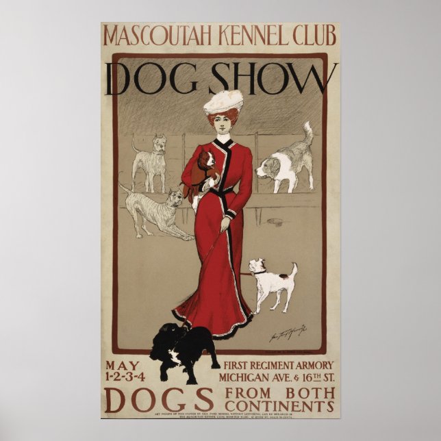 Póster Mascoutah Kennel Club Dog Show 1901 (Frente)