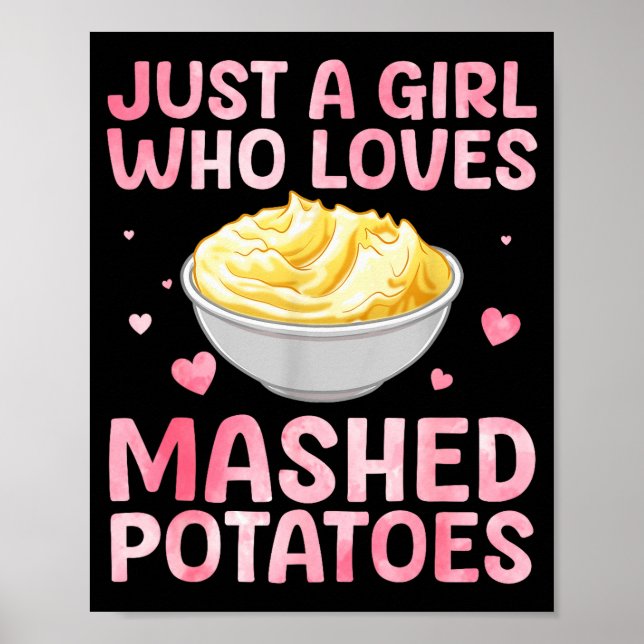 Póster Mashed Tato Art For Women Girls Thanksgiving Mashe (Frente)