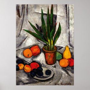 Póster Mashkov - Todavía la vida con plantas y fruta