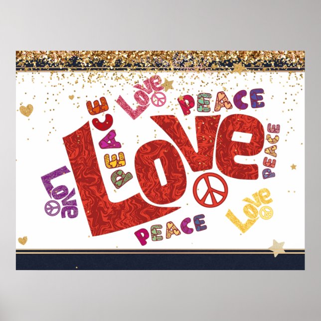 Póster Mashup de paz y amor (Frente)