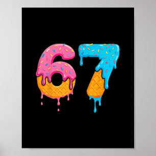 Póster Mason 67 Helado Goteo Meme Seis Siete