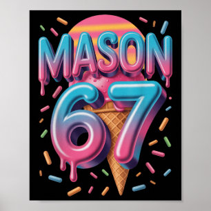 Póster Mason 67 Meme Helado Bysebyll Goteo _1