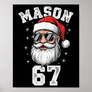 Póster Mason 67 Santa Navidad Cool Seis Siete Meme